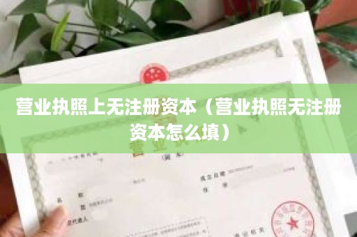 营业执照上无注册资本（营业执照无注册资本怎么填）