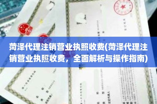 菏泽代理注销营业执照收费(菏泽代理注销营业执照收费，全面解析与操作指南)