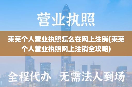 莱芜个人营业执照怎么在网上注销(莱芜个人营业执照网上注销全攻略)