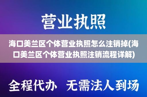 海口美兰区个体营业执照怎么注销掉(海口美兰区个体营业执照注销流程详解)