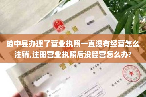 琼中县办理了营业执照一直没有经营怎么注销,注册营业执照后没经营怎么办?