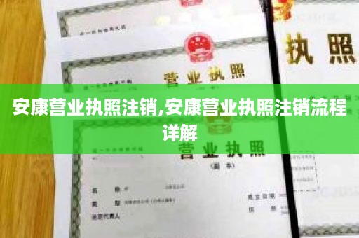 安康营业执照注销,安康营业执照注销流程详解