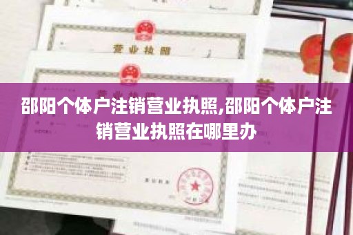 邵阳个体户注销营业执照,邵阳个体户注销营业执照在哪里办