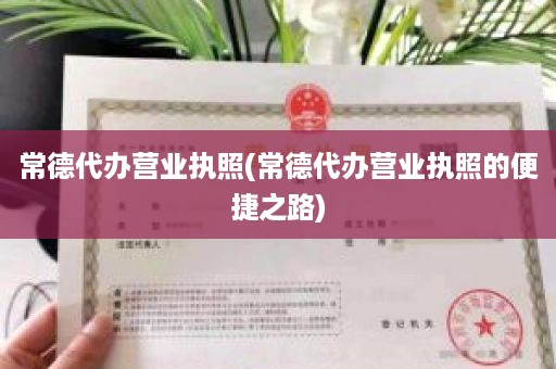 常德代办营业执照(常德代办营业执照的便捷之路)