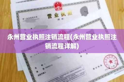 永州营业执照注销流程(永州营业执照注销流程详解)