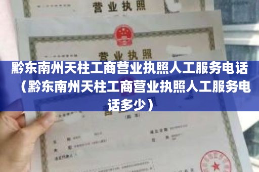 黔东南州天柱工商营业执照人工服务电话（黔东南州天柱工商营业执照人工服务电话多少）
