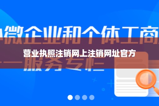 营业执照注销网上注销网址官方