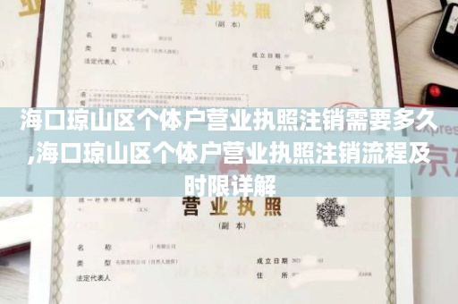 海口琼山区个体户营业执照注销需要多久,海口琼山区个体户营业执照注销流程及时限详解