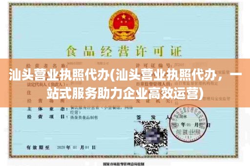 汕头营业执照代办(汕头营业执照代办，一站式服务助力企业高效运营)