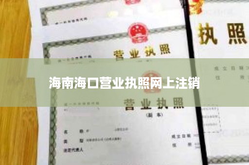 海南海口营业执照网上注销