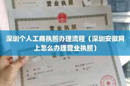 深圳个人工商执照办理流程（深圳安徽网上怎么办理营业执照）