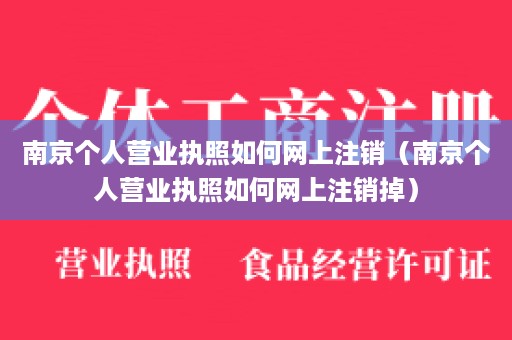 南京个人营业执照如何网上注销（南京个人营业执照如何网上注销掉）