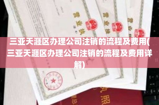 三亚天涯区办理公司注销的流程及费用(三亚天涯区办理公司注销的流程及费用详解)