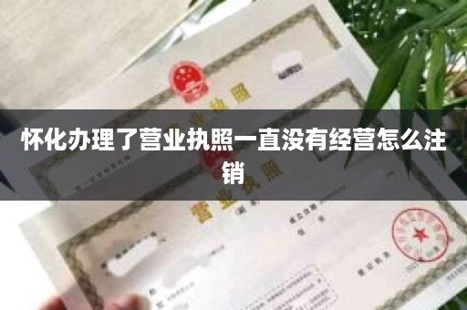怀化办理了营业执照一直没有经营怎么注销