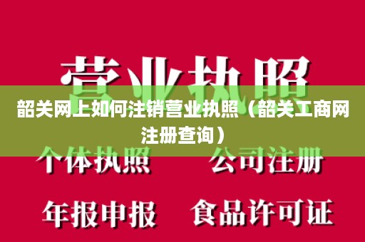 韶关网上如何注销营业执照（韶关工商网注册查询）