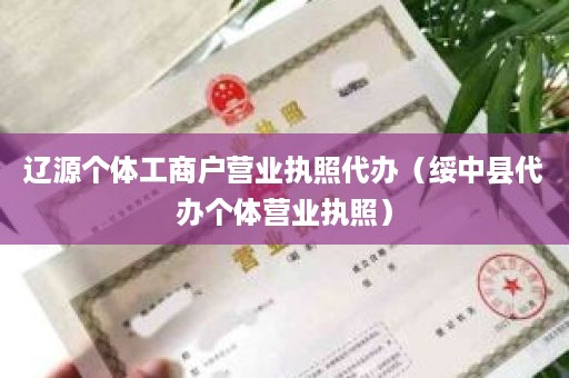 辽源个体工商户营业执照代办（绥中县代办个体营业执照）