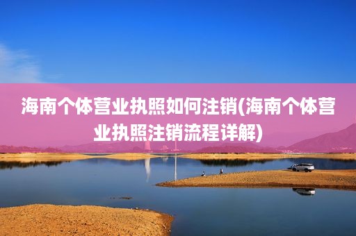 海南个体营业执照如何注销(海南个体营业执照注销流程详解)