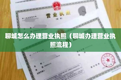 聊城怎么办理营业执照（聊城办理营业执照流程）