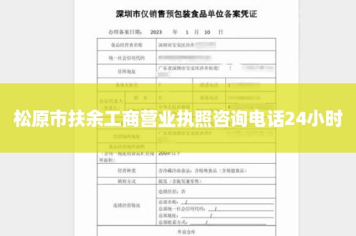 松原市扶余工商营业执照咨询电话24小时