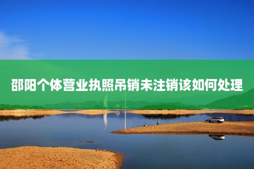 邵阳个体营业执照吊销未注销该如何处理