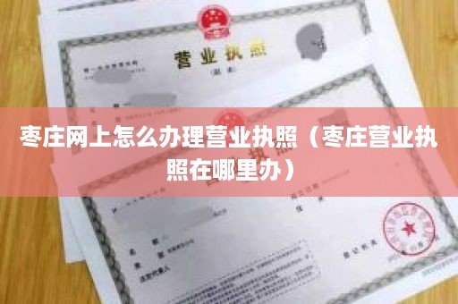 枣庄网上怎么办理营业执照（枣庄营业执照在哪里办）