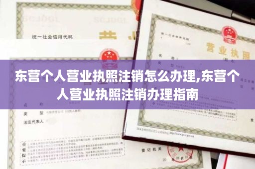 东营个人营业执照注销怎么办理,东营个人营业执照注销办理指南
