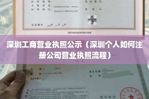 深圳工商营业执照公示（深圳个人如何注册公司营业执照流程）