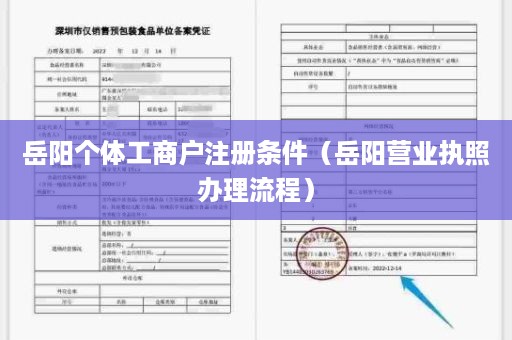 岳阳个体工商户注册条件（岳阳营业执照办理流程）