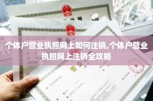 个体户营业执照网上如何注销,个体户营业执照网上注销全攻略