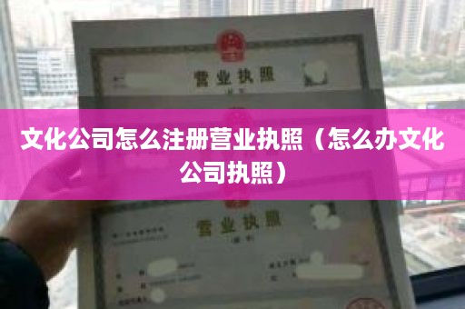 文化公司怎么注册营业执照（怎么办文化公司执照）
