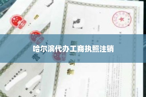 哈尔滨代办工商执照注销