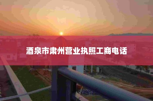 酒泉市肃州营业执照工商电话