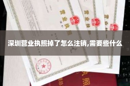 深圳营业执照掉了怎么注销,需要些什么