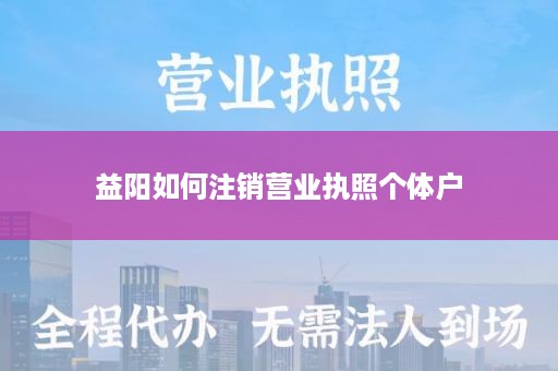 益阳如何注销营业执照个体户