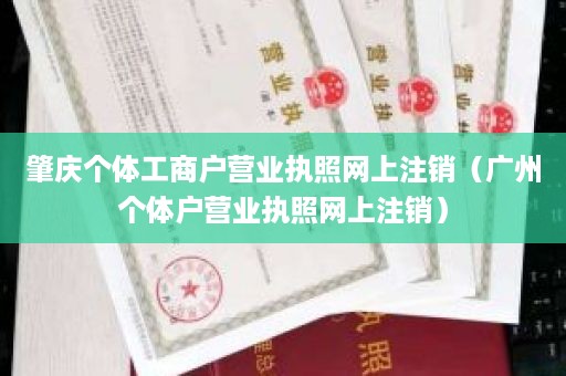 肇庆个体工商户营业执照网上注销（广州个体户营业执照网上注销）