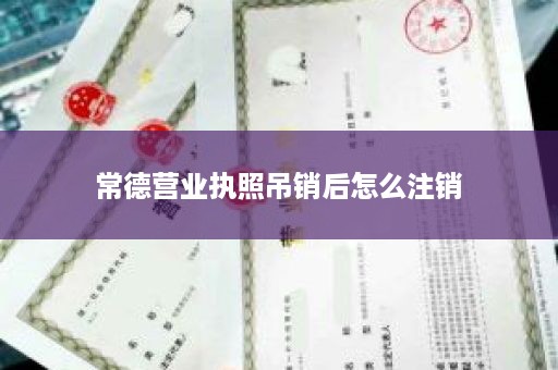 常德营业执照吊销后怎么注销