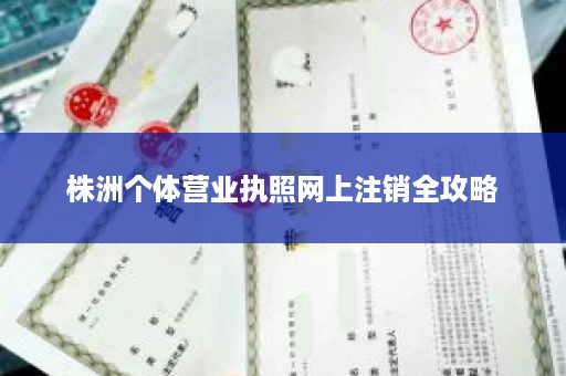 株洲个体营业执照网上注销全攻略