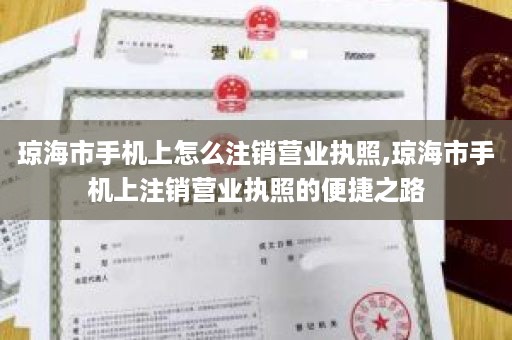 琼海市手机上怎么注销营业执照,琼海市手机上注销营业执照的便捷之路