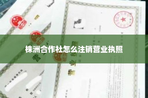 株洲合作社怎么注销营业执照