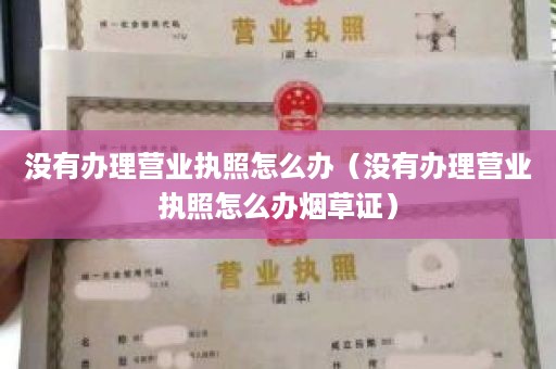 没有办理营业执照怎么办（没有办理营业执照怎么办烟草证）