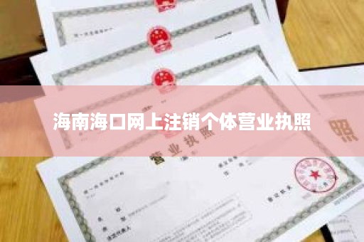 海南海口网上注销个体营业执照