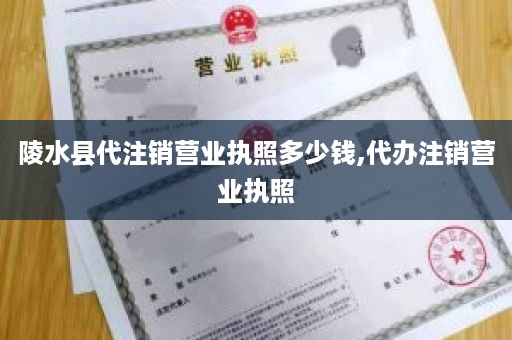 陵水县代注销营业执照多少钱,代办注销营业执照