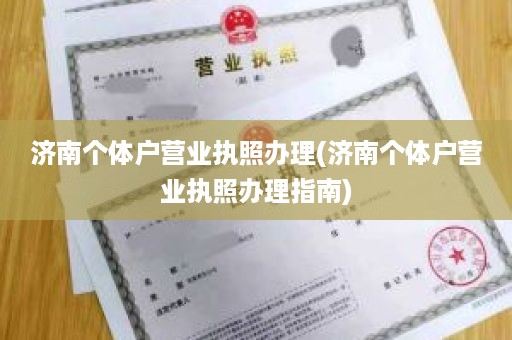 济南个体户营业执照办理(济南个体户营业执照办理指南)