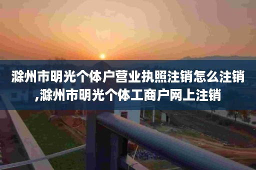 滁州市明光个体户营业执照注销怎么注销,滁州市明光个体工商户网上注销