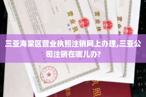 三亚海棠区营业执照注销网上办理,三亚公司注销在哪儿办?