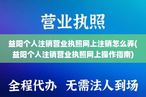 益阳个人注销营业执照网上注销怎么弄(益阳个人注销营业执照网上操作指南)