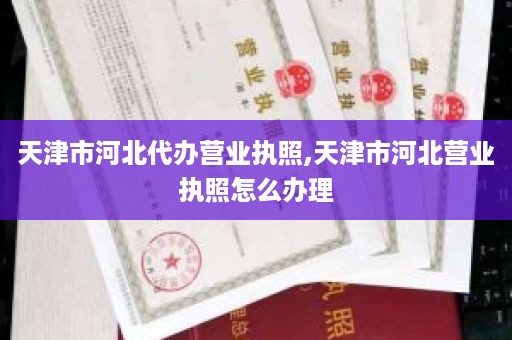 天津市河北代办营业执照,天津市河北营业执照怎么办理