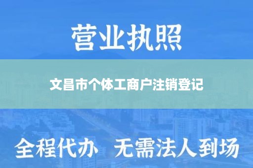 文昌市个体工商户注销登记