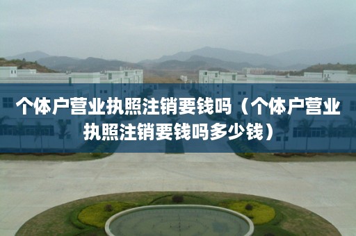 个体户营业执照注销要钱吗（个体户营业执照注销要钱吗多少钱）