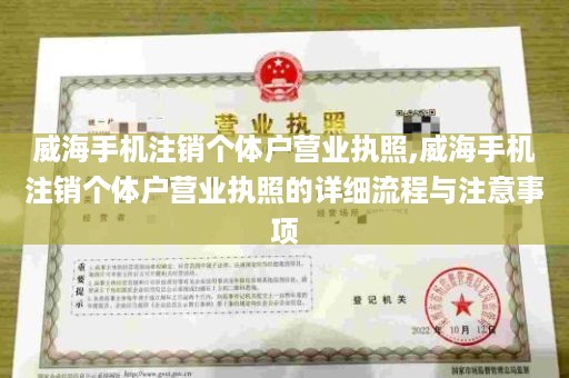 威海手机注销个体户营业执照,威海手机注销个体户营业执照的详细流程与注意事项